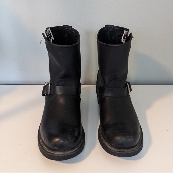 Frye Shoes - FRYE Black Buckle Ankle Boots, size 8.5